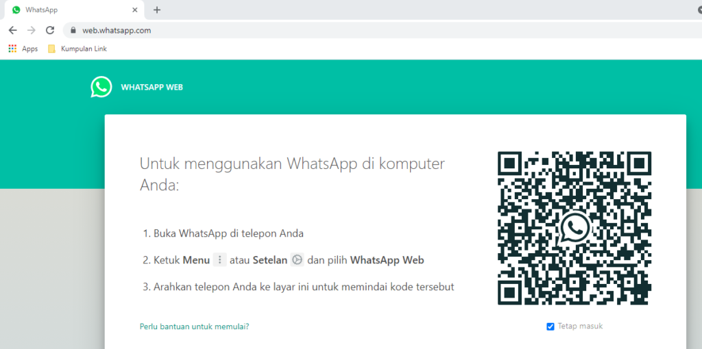Cara Membuka WhatsApp Web di Laptop